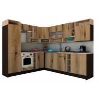 Bucatarie de Colt COSSY NEW ST. 230-260 Wenge / Decor K365